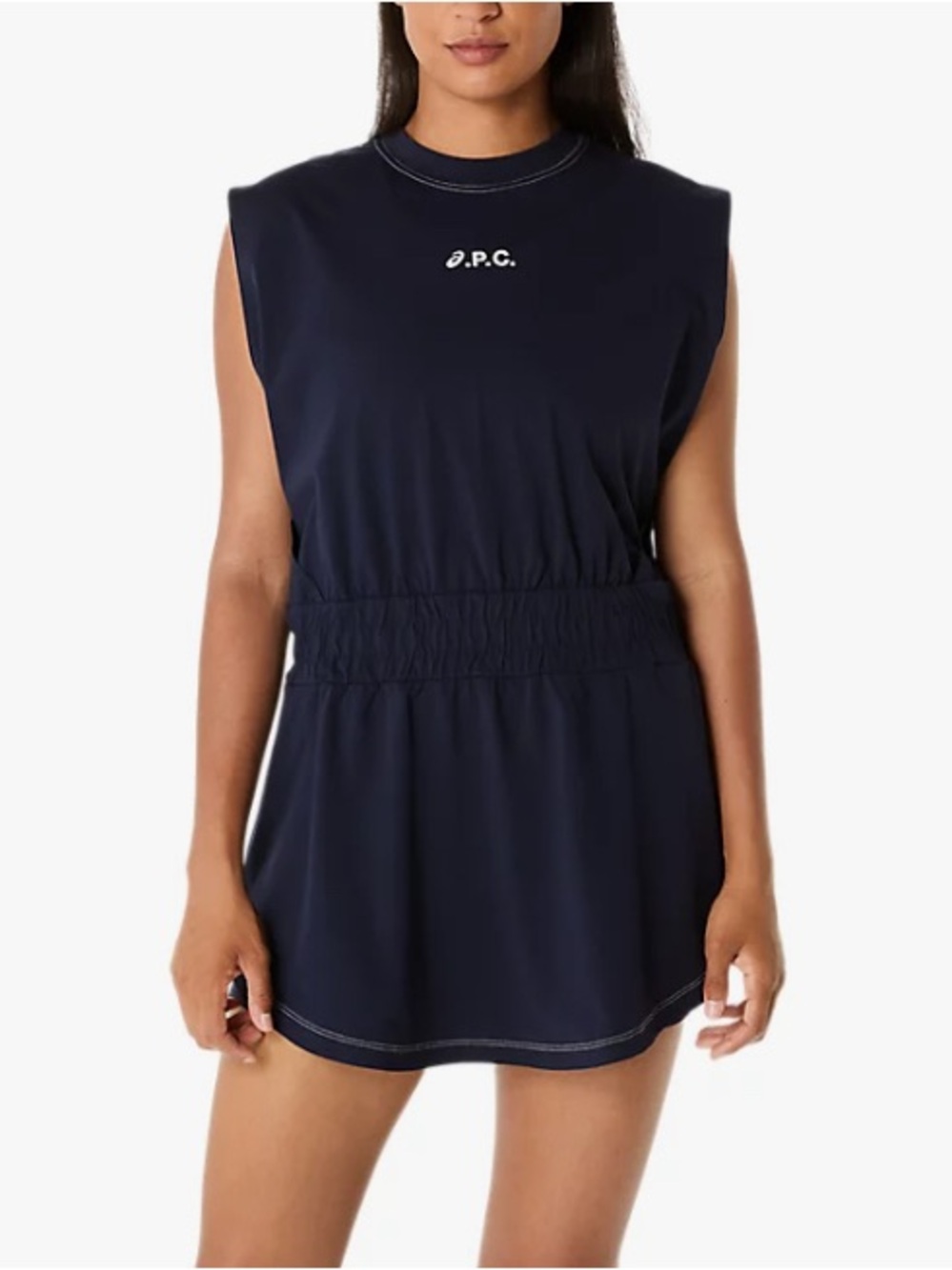 ASICS x A.P.C. Crew Mini Dress Women’s Size Small In Midnight Navy Activewear